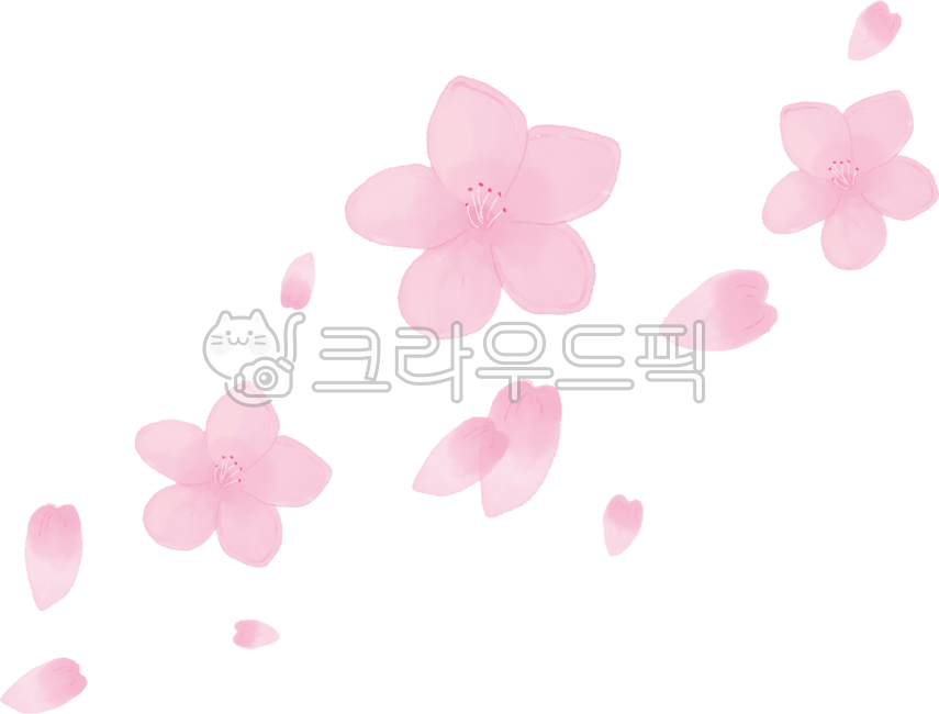 벚꽃,벚꽃잎,흩날리는꽃잎,흩날리는벚꽃잎,봄꽃,봄그림,봄일러스트,꽃잎,흩날리는꽃,핑크꽃,분홍색꽃,그림,일러스트,일러스트레이션,손그림,수채화