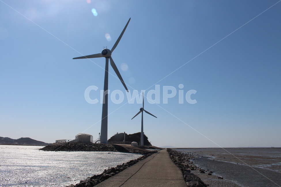 서해안,갯벌,탄도항,풍력발전기,바다,하늘,산업,industry,industrial,에너지산업,energy industry,machine,기계,motor,모터,engine,엔진