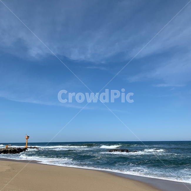 바다,강릉,등대,하늘,파도,sea