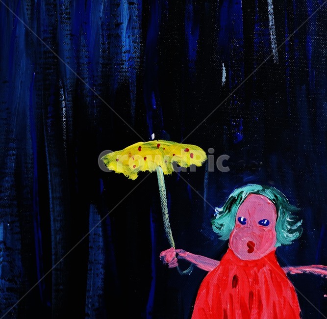 일러스트,아크릴,인물,비,날씨,그래픽,일러스트레이션,graphic,illustration