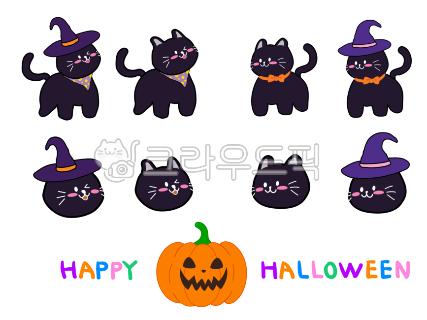 핼로윈,축제,할로윈데이,할로윈파티,일러스트,파티,행사,호박,happy,해피,행복,halloween,할로윈,고양이,마녀모자,모자,마법사모자