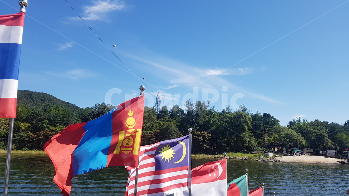 깃발,상징,하늘,자연,강,flag,sky,water