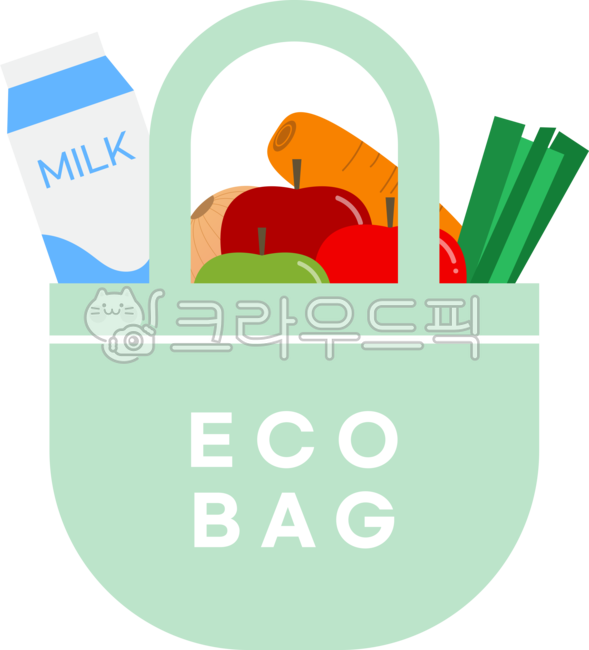 친환경,에코,자연,그래픽,일러스트,png,장바구니,에코백,가방,basket,바구니,쇼핑,우유,사과,당근,양파,파,대파
