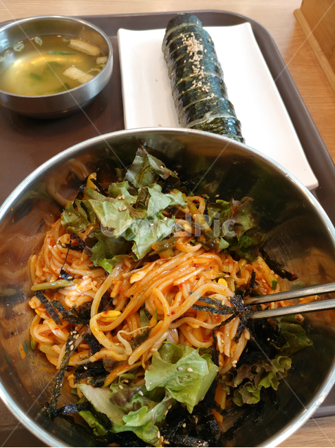 쫄면,김밥,비빔면,음식,면,맛있는,noodle,fresh