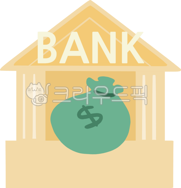 은행,bank,금융,은행건물,스티커,장식