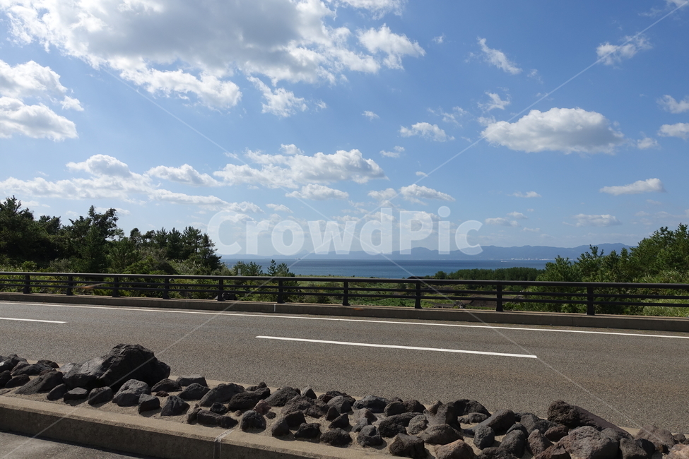 가고시마,사쿠라지마,바다,하늘,구름,자연,풍경,nature,landscape,해외,외국,세계,foreign,oversea,world,세계자연풍경,해외자연풍경,외국자연풍경,world nature landscape,road,도로,asphalt,아스팔트