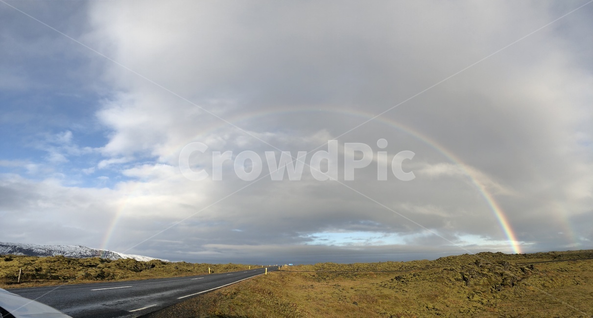 도로,road,무지개,rainbow,외국,해외,자연,풍경,nature,landscape,outdoors,옥외,asphalt,아스팔트