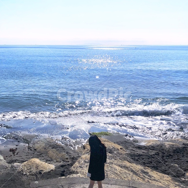 바다,가마쿠라,여자뒷모습,뒷모습,가을,감성