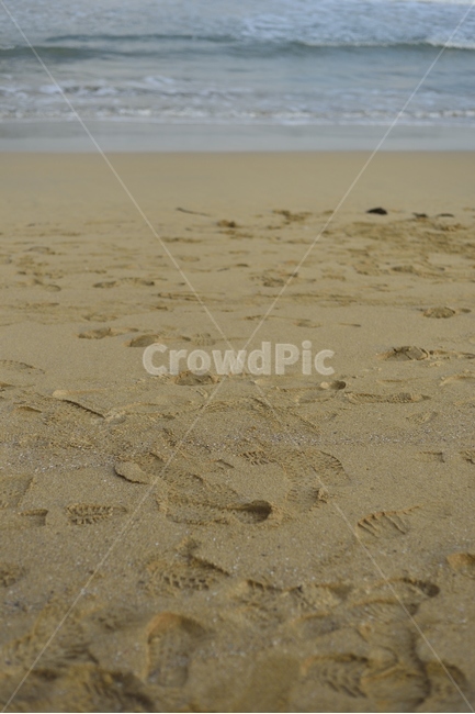 바다,발자국,모래사장,모래,여행,해변,바다,beach,sea