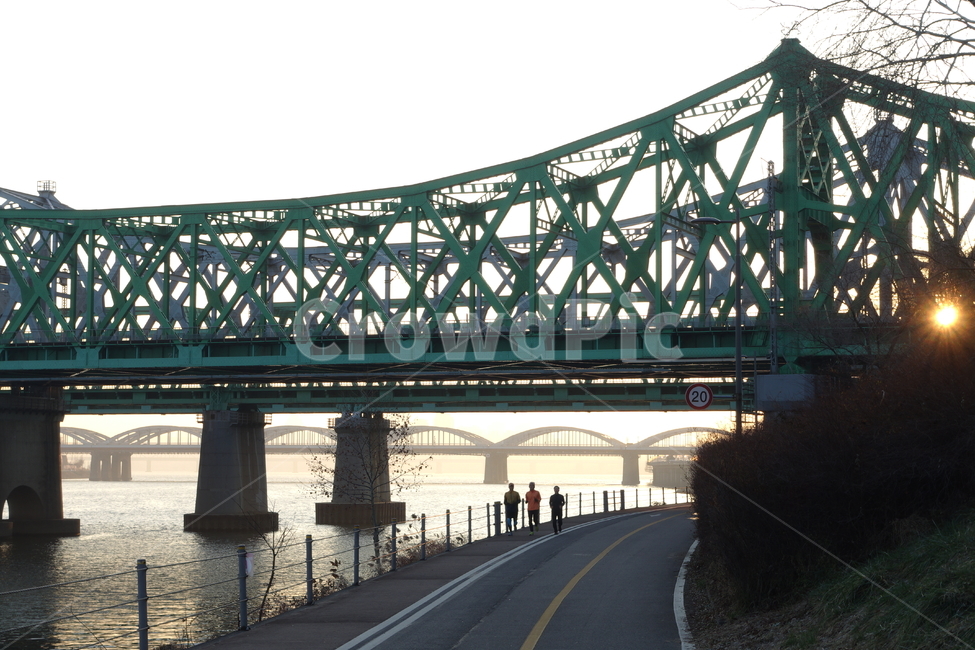 한강철교,철교,한강,일출,해돋이,한강자전거길,자전거길,한강공원,공원,bridge,다리