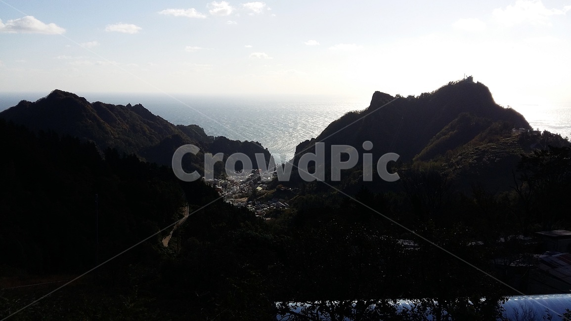 산,바다,자연풍경,구름,하늘,파란색,멋있는,웅장한,절경
