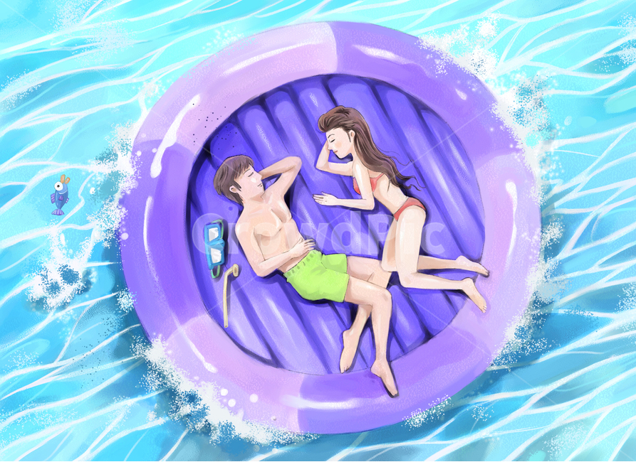 season,summer계절,시즌,여름,여름방학,여름휴가,더운,반팔,시원함,썸머,휴가철,여름배경,여름풍경,휴가시즌,스토리텔링,예쁜,아름다움,예쁜그림,표정,표현,행동,느낌,감성,힐링,라이프스타일,계절,풍경,배경,자연경치,자연경관,휴먼,인간,인물,가족,페인터,회화,일러스트,일러스트레이션,핸드드로잉,드로잉,수작업,아트,클립,클립아트,아트클립,만화,카툰,삽화,그래픽,수채화,유화,파스텔,손그림,웹,앱,소스,상황,상황그림,캐릭터,바다,여름바다,여름해변,해변,비키니,바캉스,휴가,여행,파랑,휴식,남녀,남자,여자,부부,연인,커플,2인,파도,사람,물놀이,여유로움,튜브,잠,낮잠,물안경,평화로움,물고기,튜브타기,파랑물결,파도타기,잔잔함,여름,계절,summer,season,그래픽,일러스트레이션,graphic,illustration
