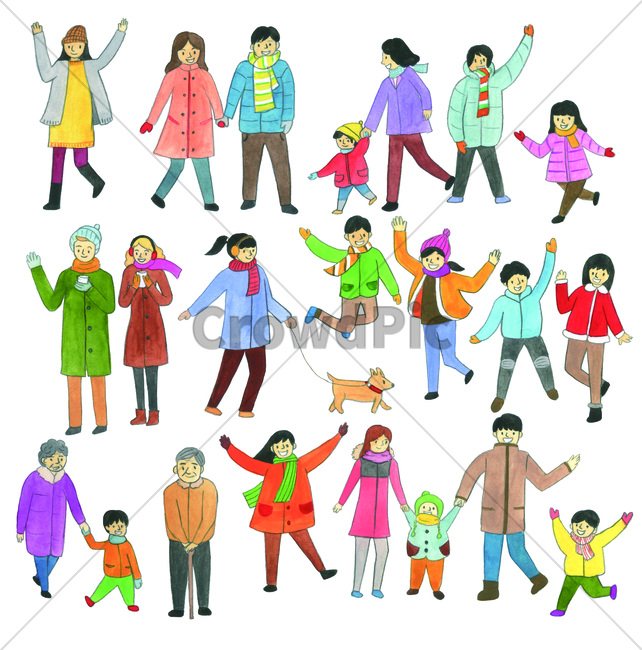 물감그림,손그림,가족,겨울,winter,연인,beloved,sweetheart,외투,overcoatcoat,paramour,커플,couple,family,watercolor,people,handdrawing,사람,소년,boy,소녀,girl,어린이,child,children,kid,young,little,여자,woman,인간,person,human,어른,adult,남자,man