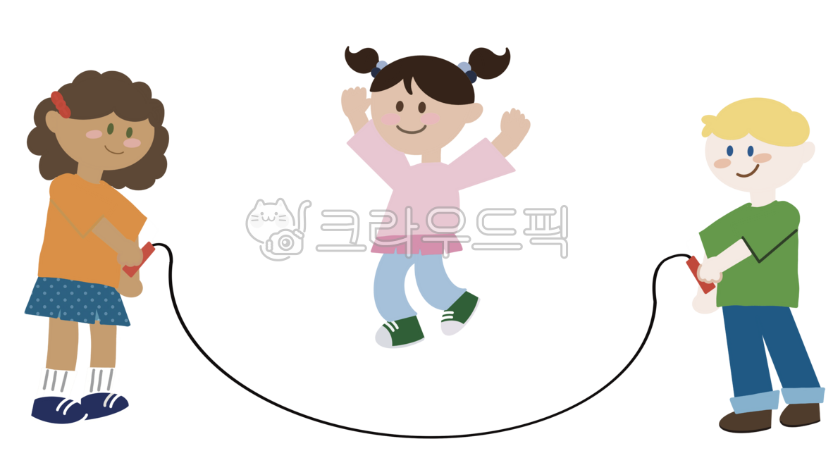 줄넘기,jumprope,줄넘기일러스트,점프,어린이,캐릭터,체육,체육시간,꼬마,단체줄넘기
