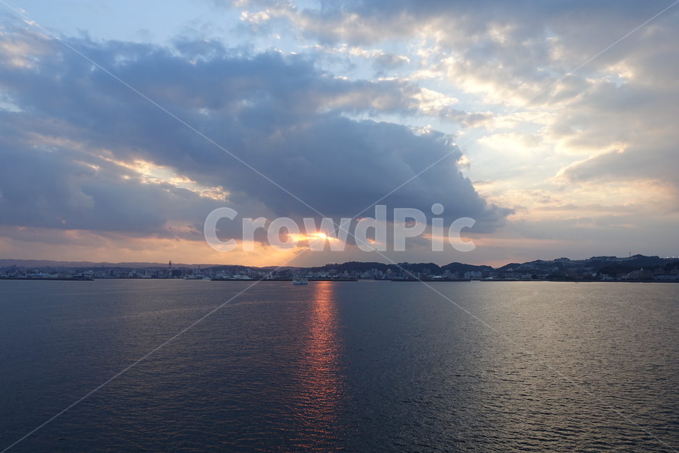 일몰,노을,바다,가고시마,빛내림,사쿠라지마,자연,풍경,nature,landscape,outdoors,옥외,sky,하늘