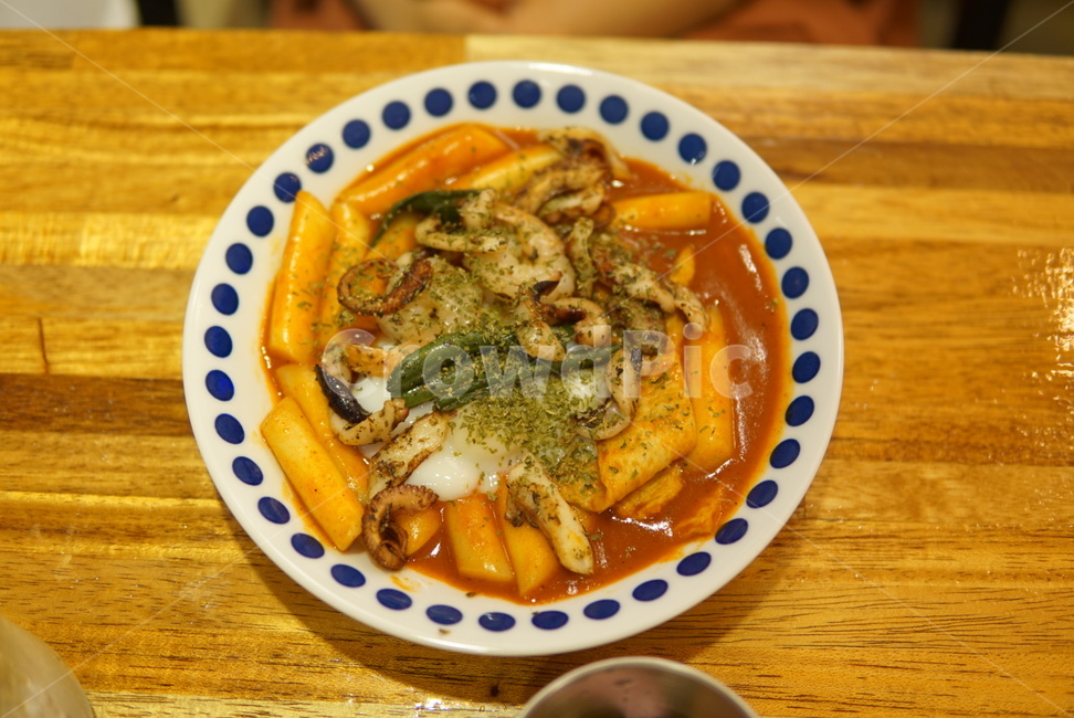 떡볶이,접시,해물,파슬리,음식,food