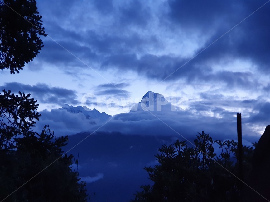 산,설산,구름,배경,새벽,등반,등산