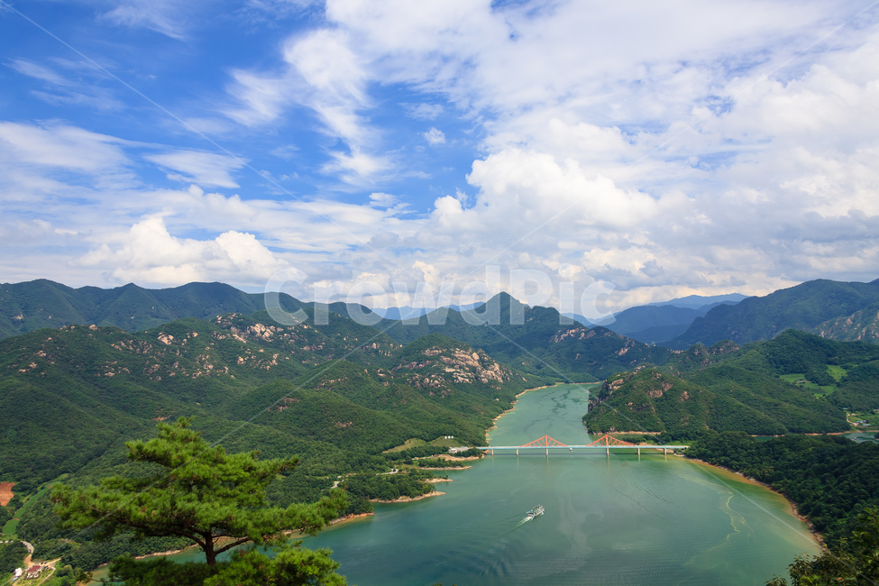 옥순대교,배,구름,제천,다리,행복,여유,초록,자연,풍경,nature,landscape,outdoors,옥외,water,물,scenery,경치
