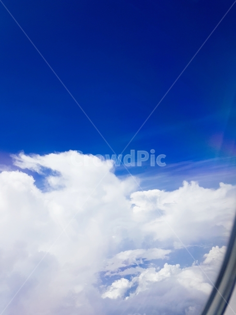 하늘,구름,비행기,상공,하얀구름,맑음,자연,풍경,nature,landscape,outdoors,옥외,azure sky,푸른 하늘,sky