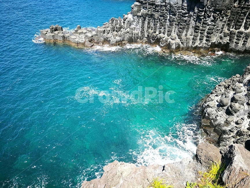 바다,암벽,제주도,자연,경치