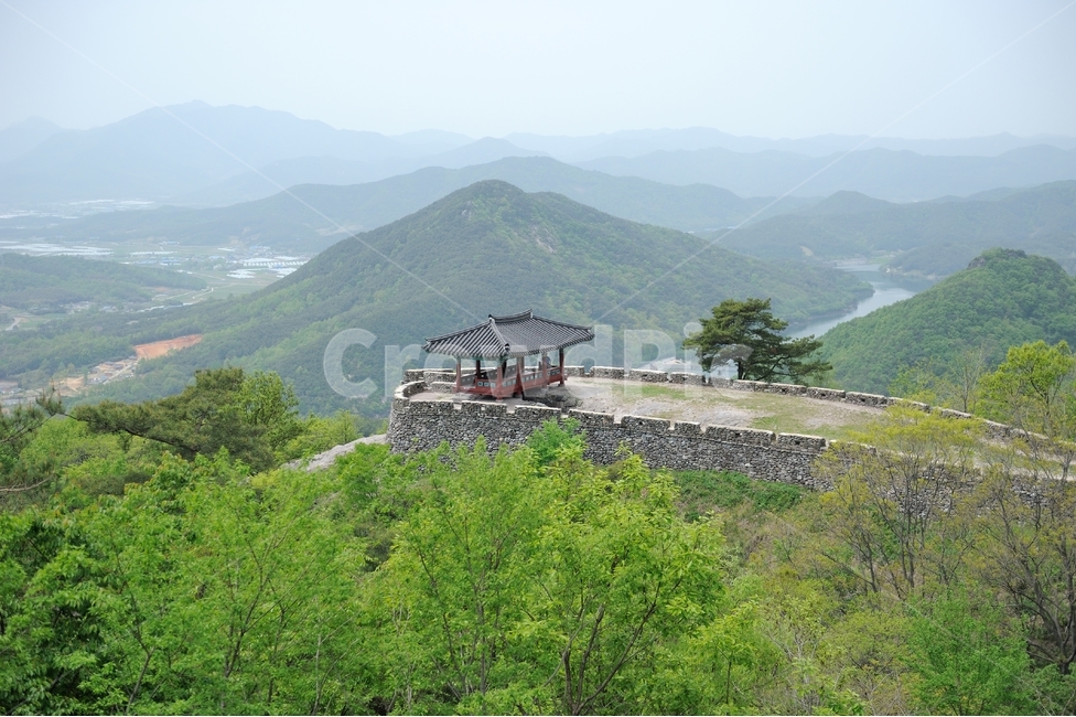 Damyang Lake,natural scenery,castle,Damyang,Geumseongsanseong Fortress,Korea