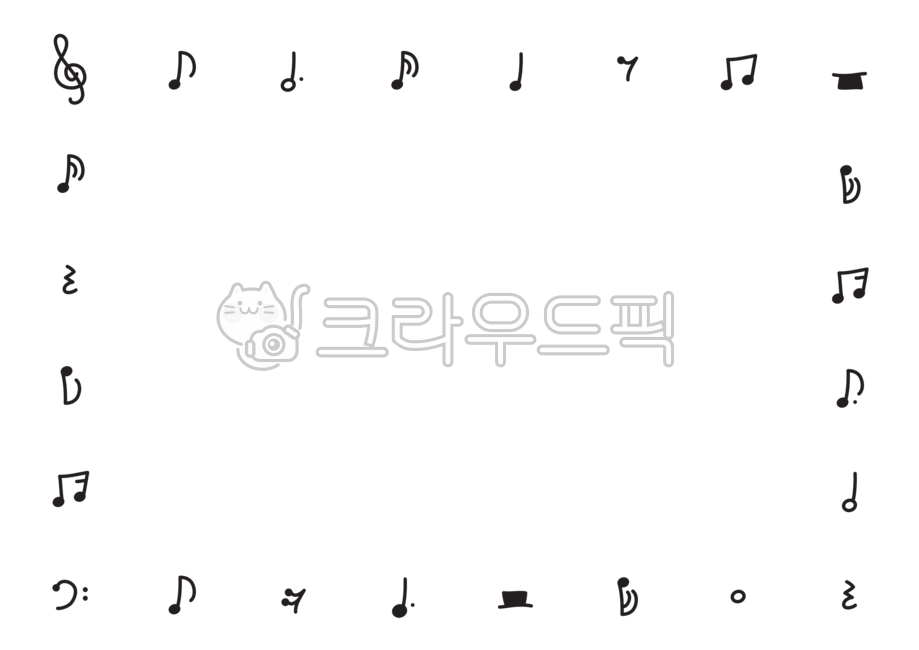 음악, 음표, 높은음자리표, 낮은음자리표, 음악기호, 사진,이미지,일러스트,캘리그라피 - Pastel Light작가