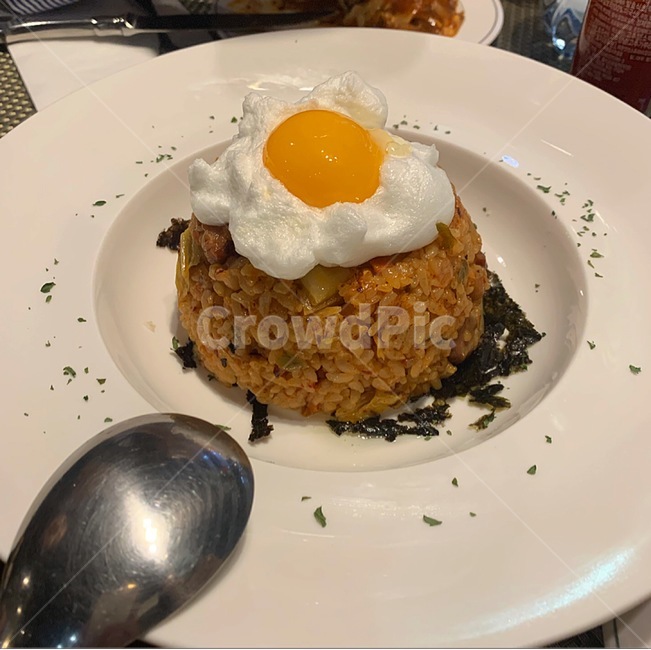 음식,필라프,볶음밥,노른자,거품