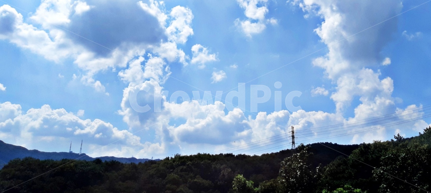 하늘,구름,뭉게구름,산,자연,경관,하늘색,자연,풍경,nature,landscape,outdoors,옥외,azure sky,푸른 하늘,sky
