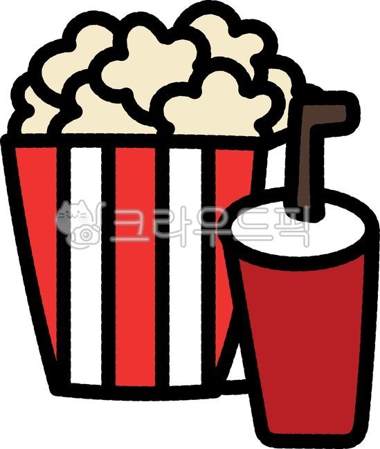 팝콘,팝콘그림,팝콘일러스트,스낵,영화관,과자,음식