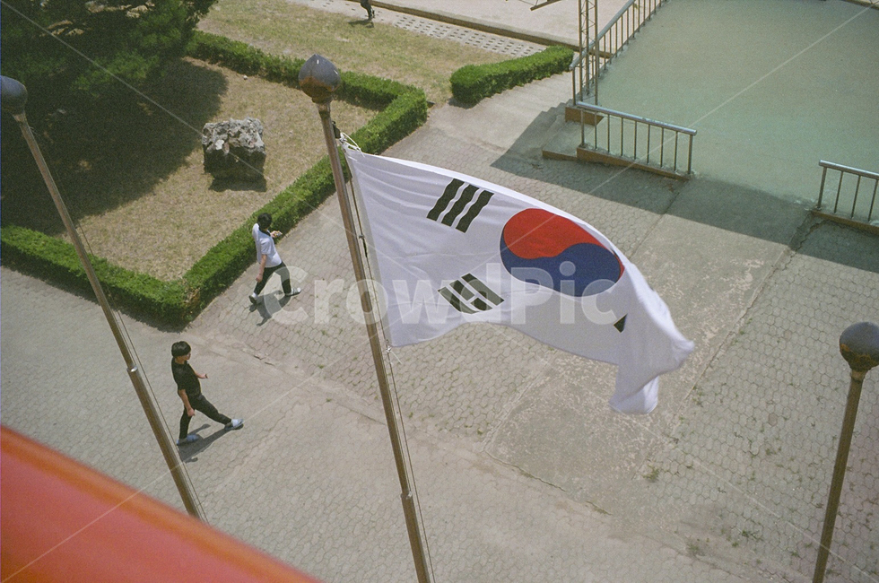 태극기,깃발,필름,국기,계양대,애국,펄럭이는