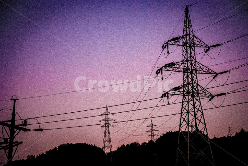 철탑,노을,저녁,밀양송전탑,감성,실루엣,그림자,silhouette,shadow,산업,industry,industrial,에너지산업,energy industry,cable,케이블,power lines,전력선,electric transmission tower,송전탑