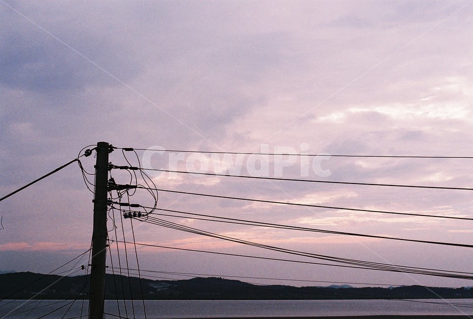 일몰,전기선,전봇대,하늘,풍경,자연,풍경,nature,landscape,감성,sensible,feeling,cable,케이블