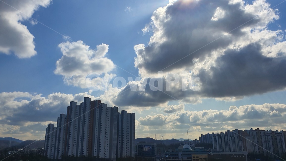 nature,자연,weather,날씨,cloud,하늘,sky,적운,cumulus,구름,outdoors,옥외,아파트,맑음