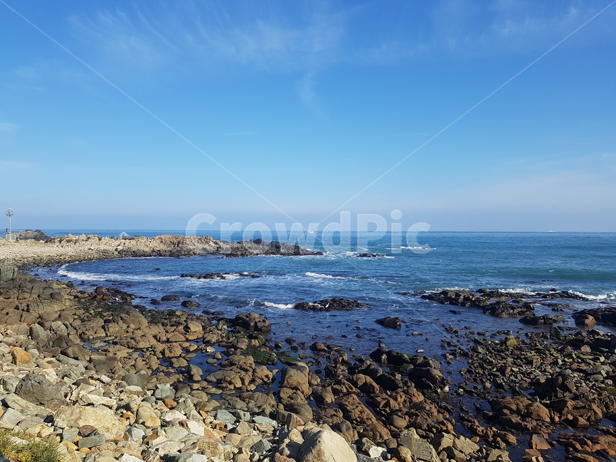 바다,sea,부산,blue,돌