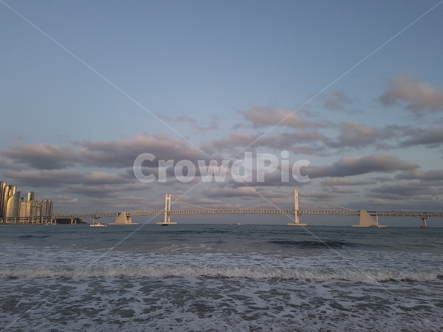 다리,광안대교,바다,구름,sea