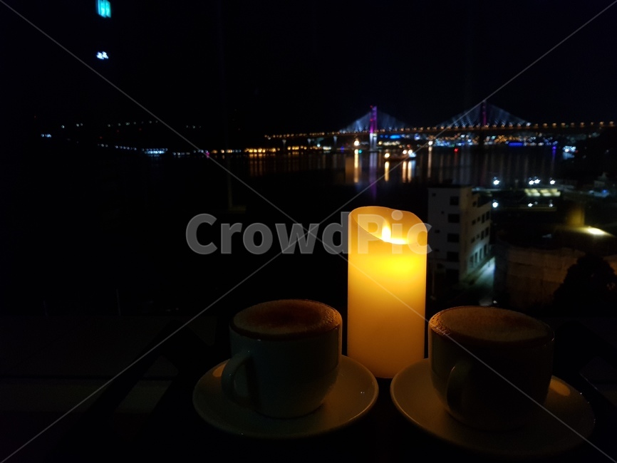 양초,다리,대교,야경,분위기,불빛,candle,fire,마창대교
