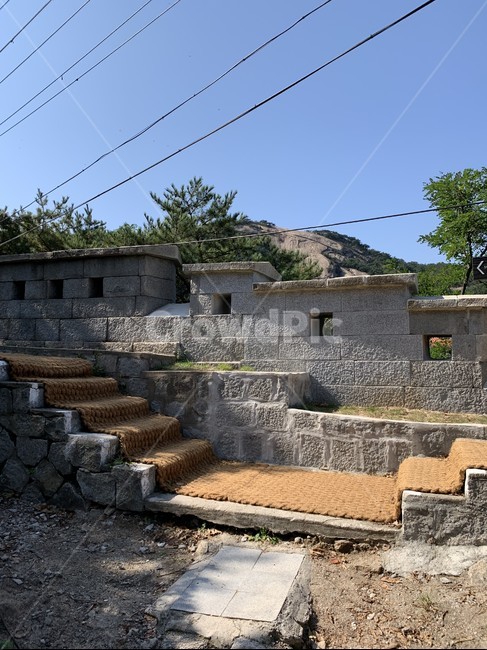 성벽,둘레길,하늘,풍경,인왕산,building,건물
