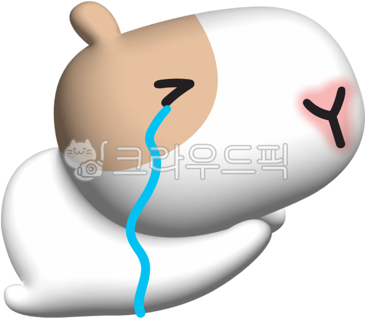 Guinea pig,illustration,3D,plump,cute,animal,character,emoticon,tears,sob,sad,hang,please