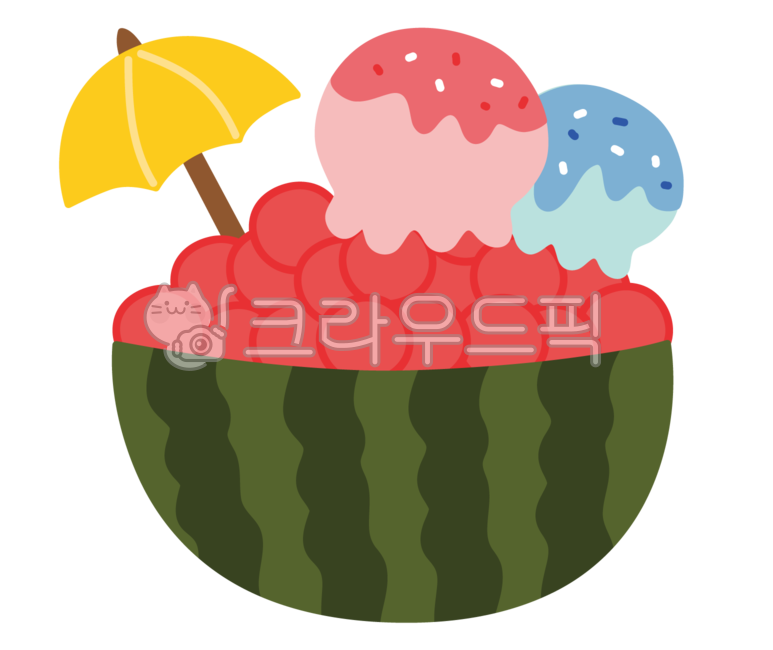 수박,수박화채,여름,계절,수박화채일러스트,수박일러스트,아이스크림,summer,season,illustration