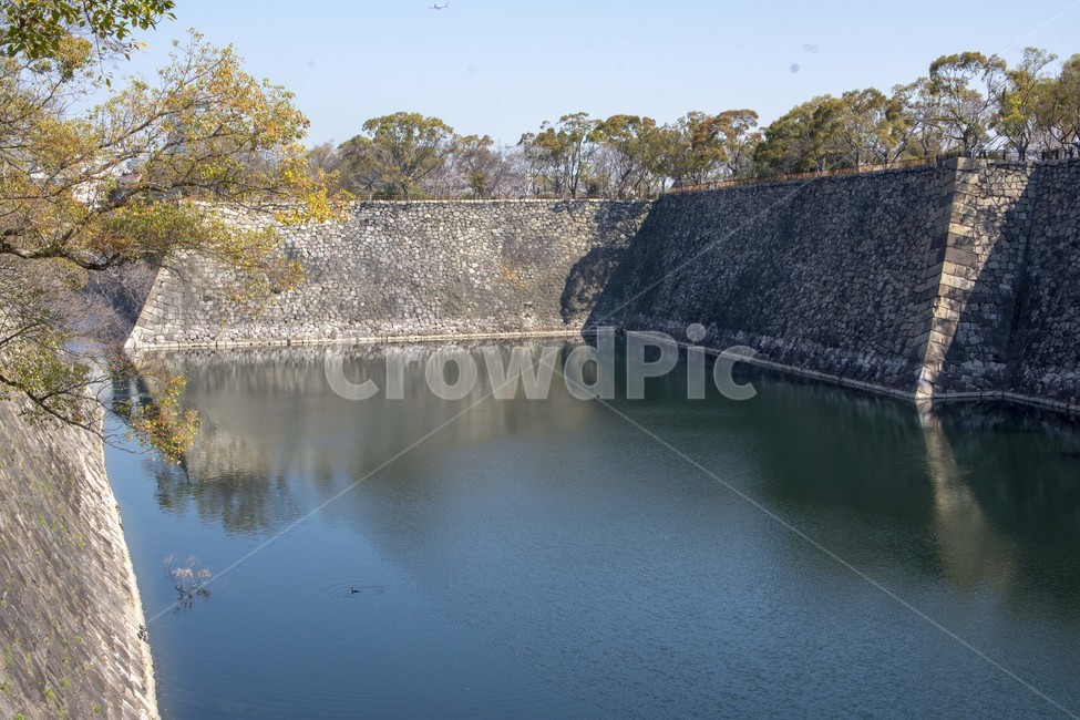 해자,오사카성,물,water,wall,벽,연못,architecture,건축물,building,건물,castle,성,요새,해자외호