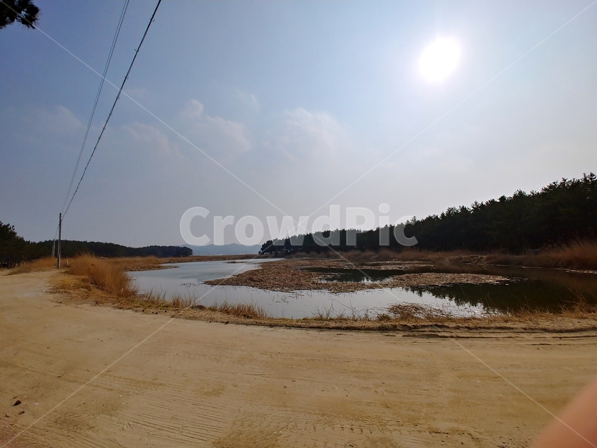 흙길,자연,도로,road,하늘,호수