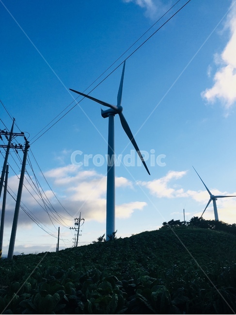 풍력발전기,고랭지,배추밭,풍차,하늘,산업,industry,industrial,에너지산업,energy industry