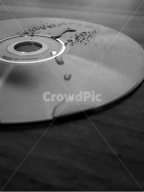 흑백,시디,cd,디스크,disk,물방울
