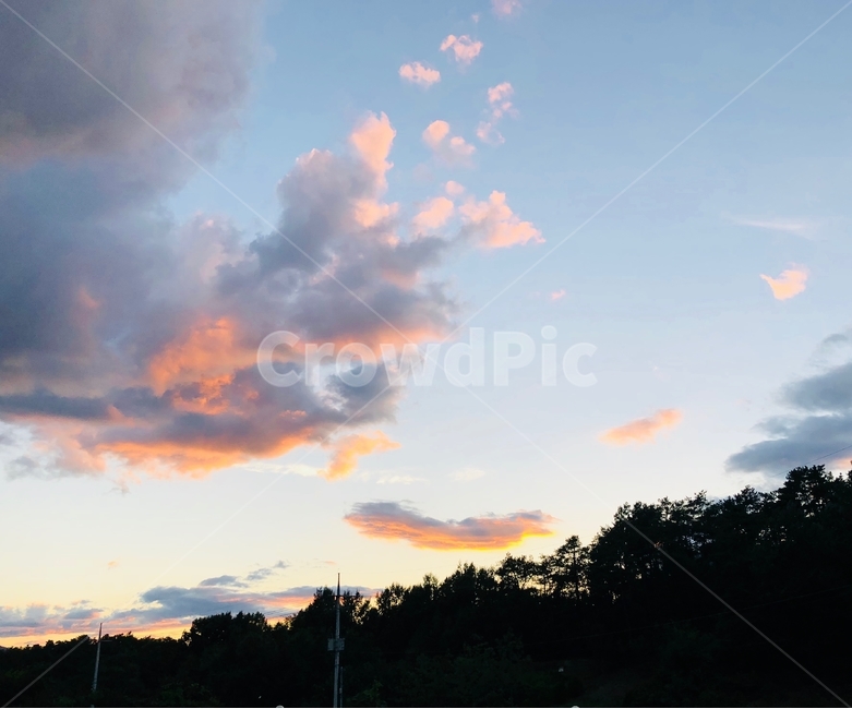 theair,구름,노을,석양,하늘,sky,자연,풍경,nature,landscape,outdoors,옥외,weather,날씨,cloud,cumulus,적운