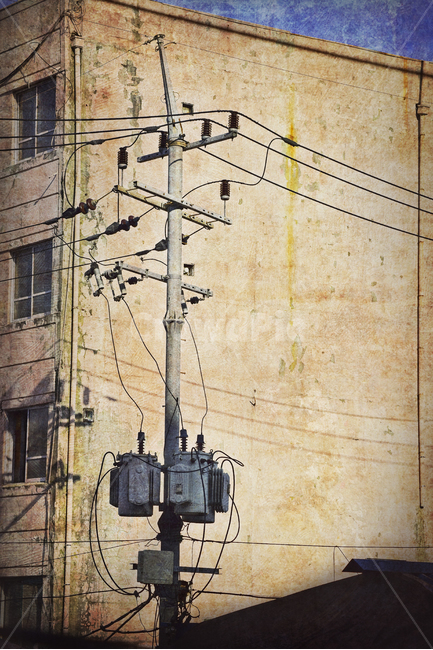 squalid,city,vintage scenery,electric wire,building,A long ago,trace,sash,roof,old,real estate,retro,shabby,newtro,Emotional photo,outer wall,wire,vintage,background,Transformers,time,window,redevelopment area