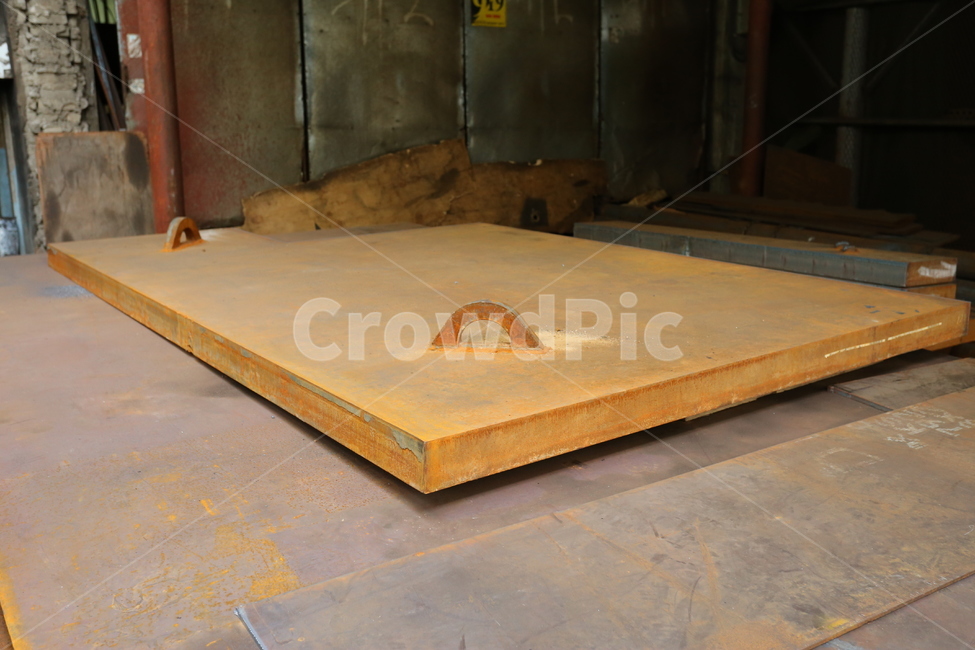 철판,차가운,두꺼운,녹슨,공장단지