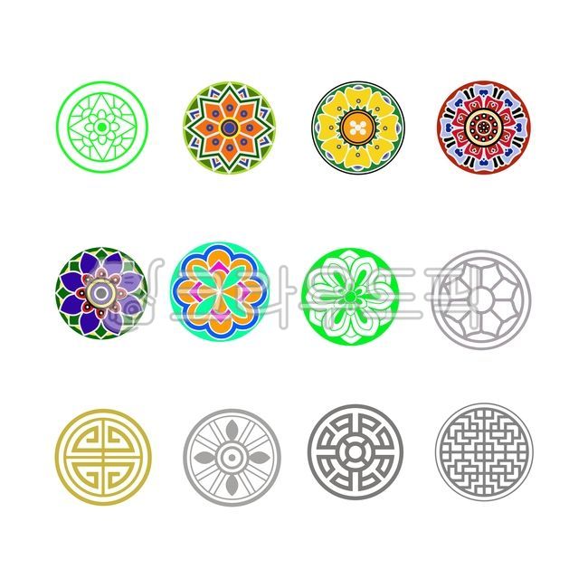 전통문양,단청,한국전통문양,일러스트,한국,전통,문양,도안,그림,도형,형상,꾸미기,꽃,패턴,공예,격자,형태,무늬,사각형,원형,육각형,배경,한국전통,한국문화,텍스처,질감