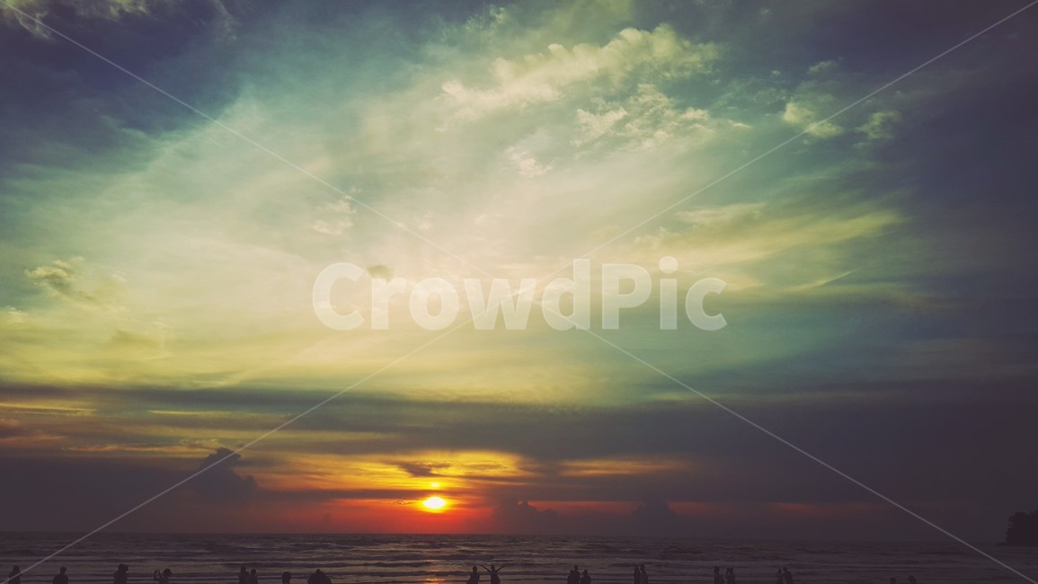석양,일몰,구름,해변,노을,태양,하늘,붉은,따스한,적적한,자연,풍경,sunset,동남아,말레이시아,코타키나발루,자연,풍경,nature,landscape,outdoors,옥외,sky