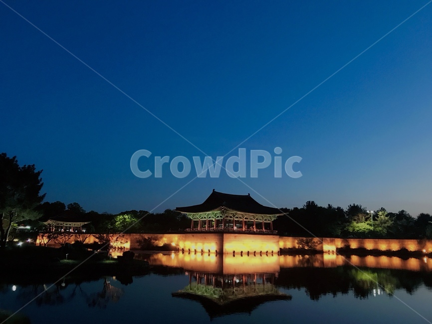신라시대,동궁과월지,통일신라,궁궐풍경,조명풍경,랜드마크,contruction,landmark,traditional,안압지
