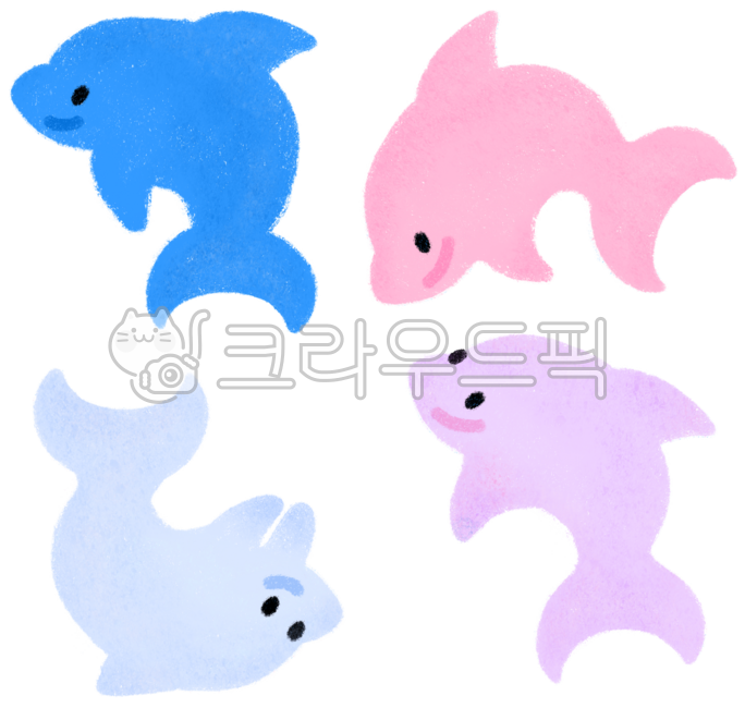 돌고래,상어,고래,해양동물,바다동물,바다생물,동물,귀여운캐릭터,귀여운돌고래,귀여운상어,아기상어,귀여운상어그림,일러스트,바닷가,여름,해양생물,파스텔,크레파스,색연필